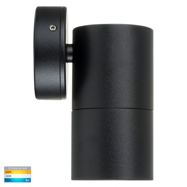 Wall light Tivah BLK 3CCT Fixed Down HV1127GU10T IP65