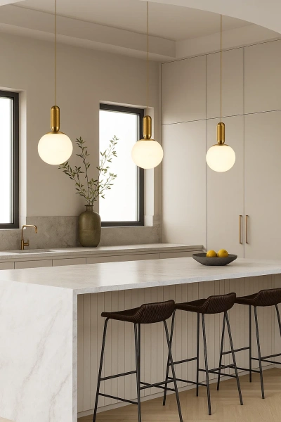 Pendant lamp Saturn Alabaster Spanish Marble LED 11W 3K BRS