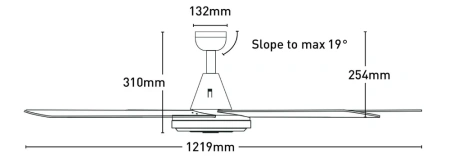 Ceiling fan Swift Metal AC WH D48