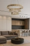 Pendant lamp Crystal Ring 3 GL CCT LED remote