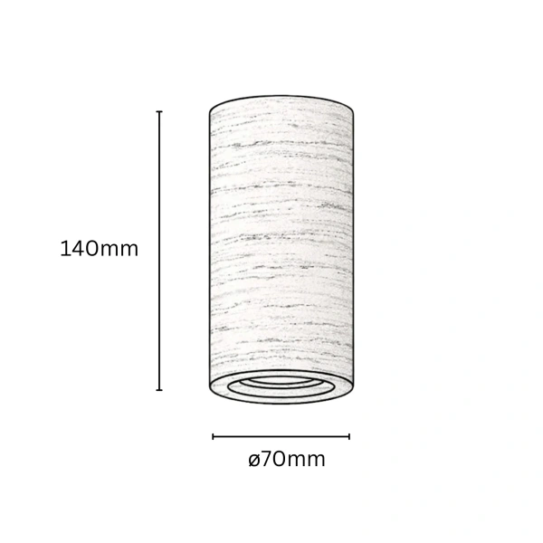 Surface downlight Wisp Lava Travertine GU10 BL