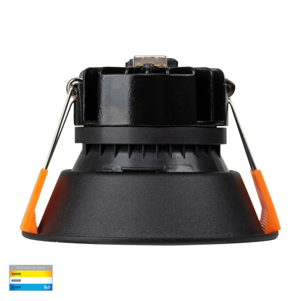 Recessed downlight Gleam BLK with BLK Insert 3CCT Fixed Deep LED 9W IP54