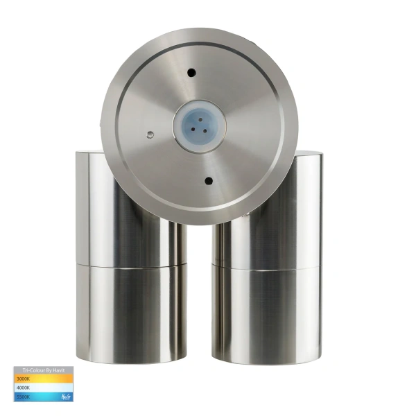 Wall light Tivah 316 SS 3CCT Double Adjustable HV1305T-PIR IP65