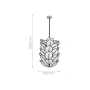 Pendant lamp Monte Carlo 40L Floral Hand made glass
