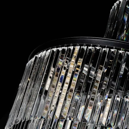 Pendant lamp Chanel L High Quality K9 Crystal 35xE14 D700 BLK