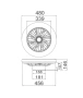 Ceiling Fan Viftu DC 15 Low Profile 40W 3CCT LED WHT