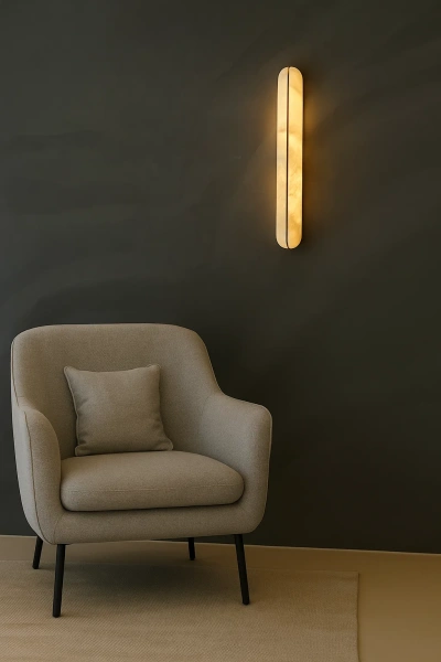 Wall light Lleida Alabaster Spanish Marble LED 12W BRS