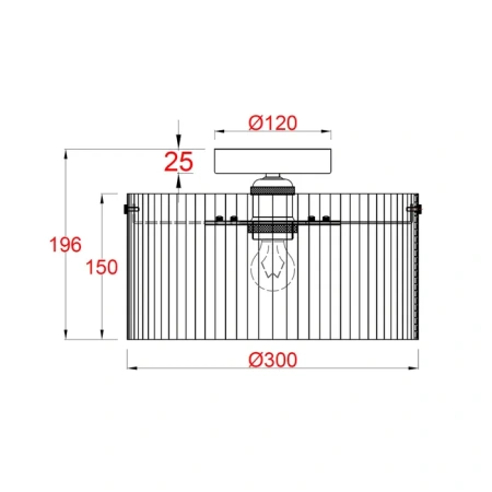 Ceiling light MEDICI 300mm E27 GL