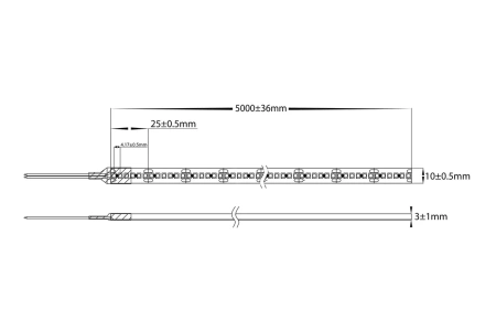 LED Strip LED 19.2w IP54 3000k 1m