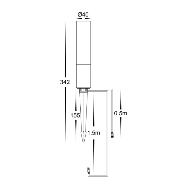 Spike light Akril RGBCW 24V 3W BL