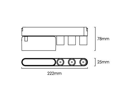 Track Folding light Z5062-12.24.CCT.BK 24V 12W