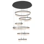 Pendant lamp Lando 6 ring LED 180W 3CCT BLK