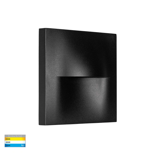 Wall light Lisca 3W 3CCT 12V DC SQUARE LED BLK