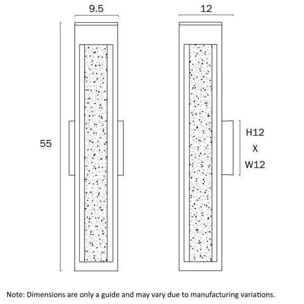Wall light Hollis 55 IP44 LED 10W 3K WHT