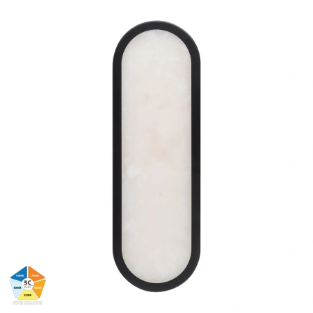 Wall light Auster Alabaster LED 12W 5CCT IP44 HV8011S-BLKALB