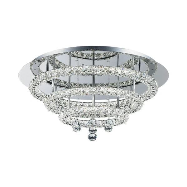 Ceiling light Horos Crystal LED 37W CCT Dim D75 CHR remote