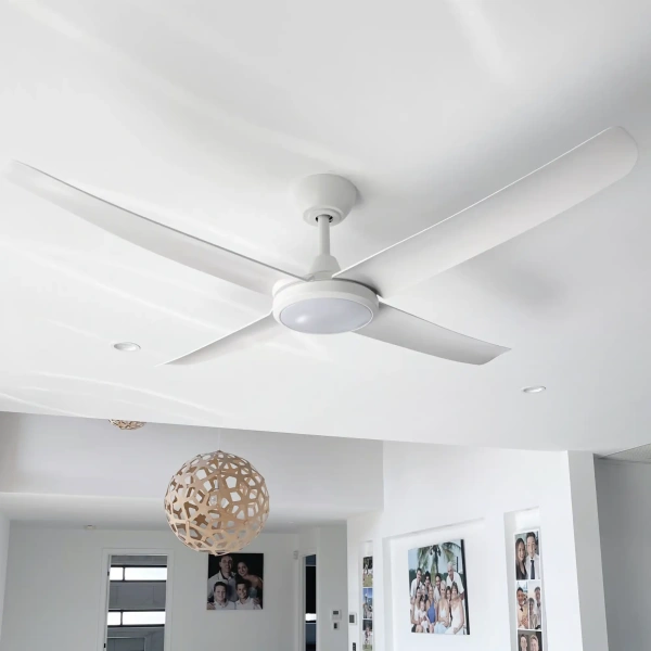 Ceiling Fan Flatjet 3-4-5 blades LED 24W CCT WHT 52