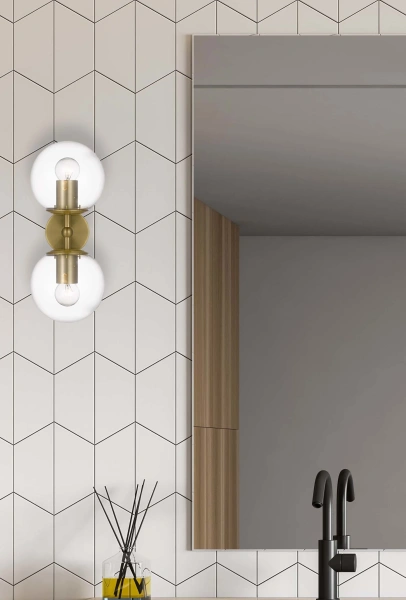Wall light ETERNA 2 E27 H37 IP44 GDCL