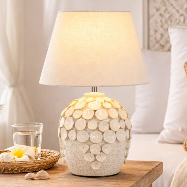 Table lamp Monica Ceramic E27 Ivory