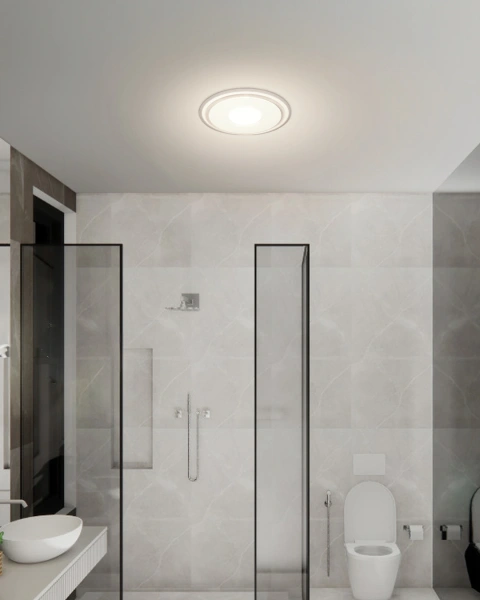 Exhaust fan Emeline II Small Round D27 30W LED 10W 4K DIY WHT