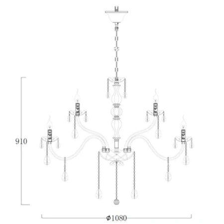 Chandelier Bromley Crystal K9 18 light GL