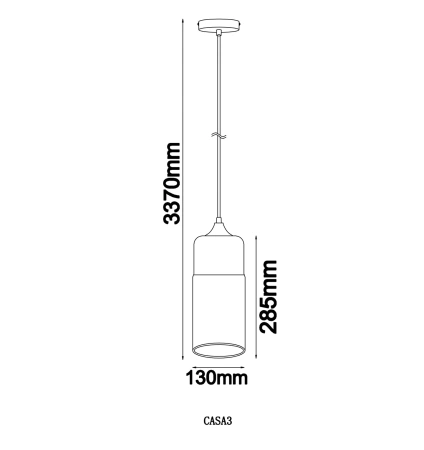 Pendant lamp CASA Oblong