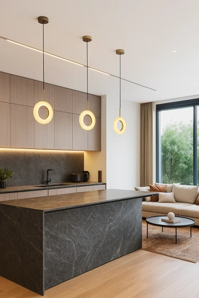 Pendant lamp Carinena P1 Alabaster Spanish Marble LED 12W BRS