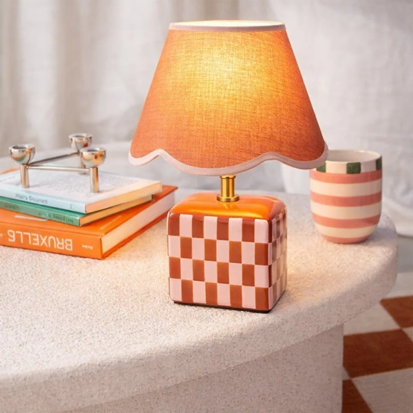 Table lamp Valentina Ceramic E27 Coral