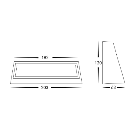 Step light Shim 3CCT LED 12W IP54 L20cm BLK