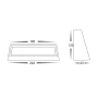 Step light Shim 3CCT LED 12W IP54 L20cm BLK