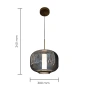 Pendant lamp Haloa LED 18W Alabaster BRS