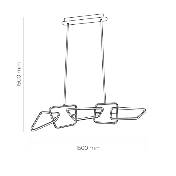 Pendant lamp Orionis 5 L150 LED BL