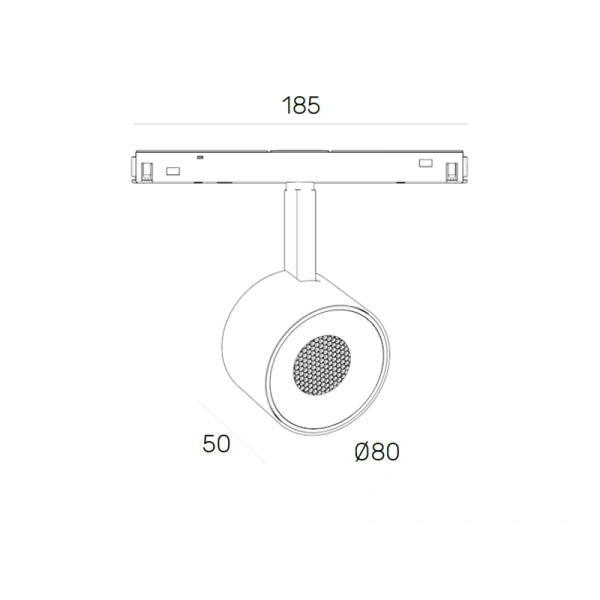 Track anti-glare spotlight Z2970-10.24.30.WH 48V 10W