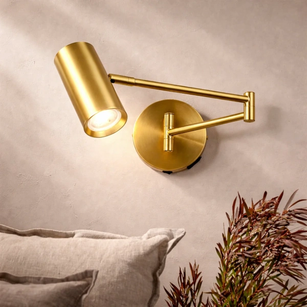 Wall lamp Beatrice Swing Arm with charging ports BR
