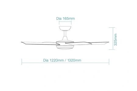 Ceiling Fan Quantum DC 48 LED 24W WH