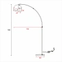 Floor lamp Beam Acro E27 Satin CHROME / WHT