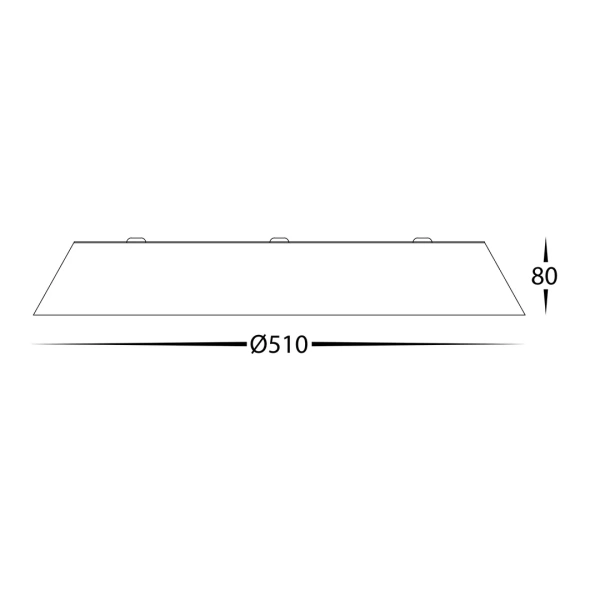 Ceiling light Noyer 510mm Walnut Timber