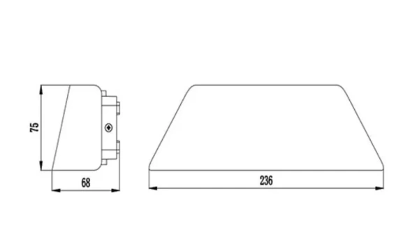 Wall light ATEN 1 LED Curved Up-Down IP65
