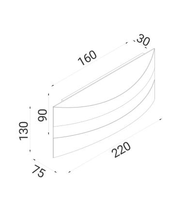 Wall light CARDIFF LED Tri-CCT Up-Down Dimmable 5W