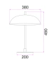 Table lamp Paraguas 2E27