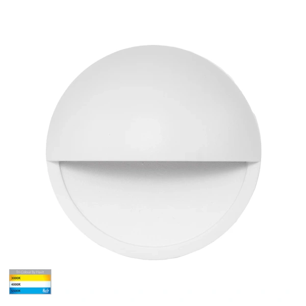 Step light Veko White with Eyelid HV2928T-WHT-240V IP65