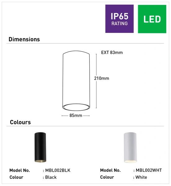Wall light Marshall Up and Down WHT