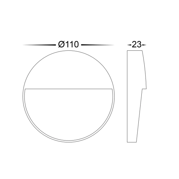 Step light Fino 3CCT LED 3W 12V IP54 D11cm WHT