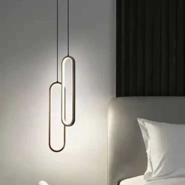 Pendant lamp Oval LED BLK 5K