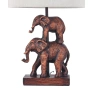 Table lamp Mother and Calf Elephant LED bronze