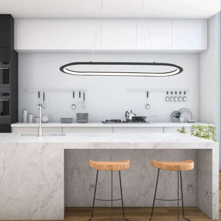 Linear light Ovale L80 LED 38W 3CCT BLK