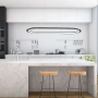 Linear light Ovale L80 LED 38W 3CCT BLK