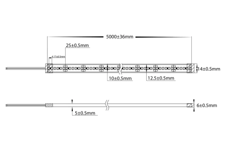 LED Strip LED 19.2w IP67 4000k 1m