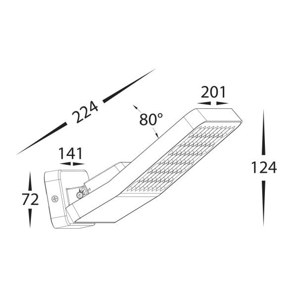 Floodlight Favo Adjustable LED 24W 4K HV3722N-GRY
