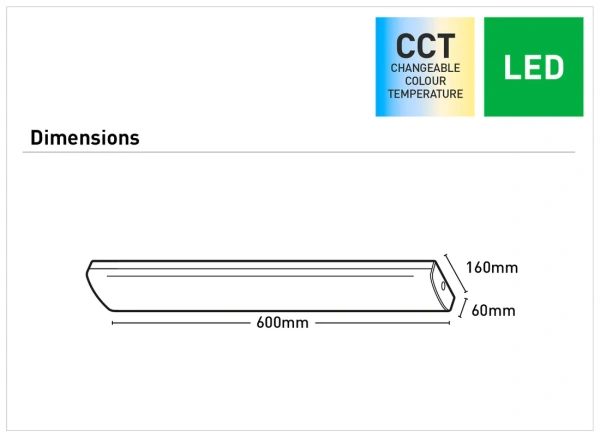 Batten Light Tanura LED 12-20W CCT L60